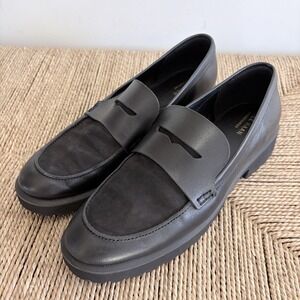 Cole Haan Womens Geneva Loafers Black Leather Sz 8.5 B Quiet Luxury Old Money
